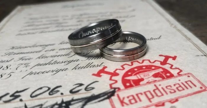 Titaanist abielusõrmused