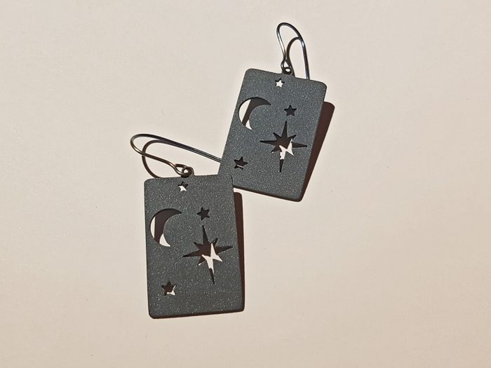 “Stella Polaris”. Titanium earrings. 2.5 grams